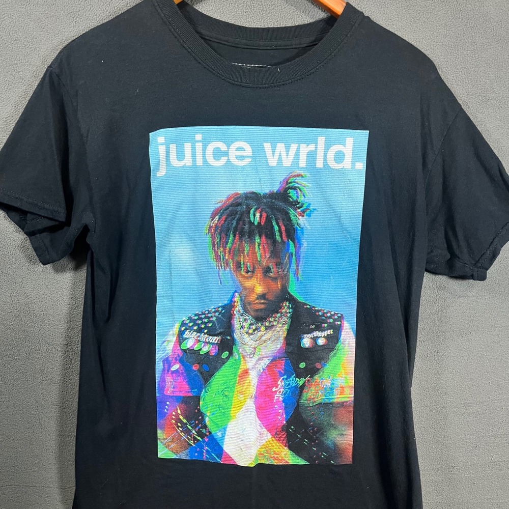 Juice WRLD 999 Club Graphic T-Shirt Mens Medium Black Short Sleeve Rap Tee